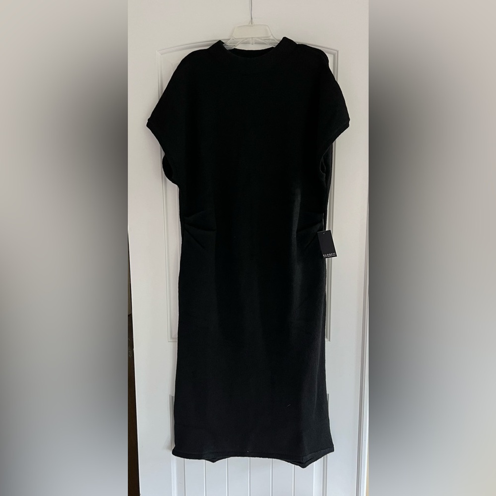 Eloquii Black Sweater Dress with Cap Dolman Sleeves